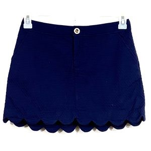Lilly Pulitzer Navy Scallop Hem Skort